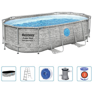 Power Steel Oval Pool Set 427x250x100 cm