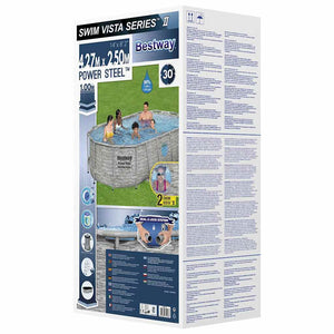 Power Steel Oval Pool Set 427x250x100 cm