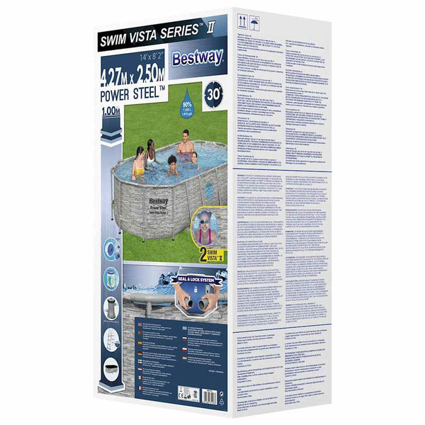 Power Steel Oval Pool Set 427x250x100 cm