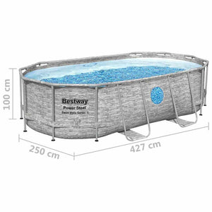 Power Steel Oval Pool Set 427x250x100 cm