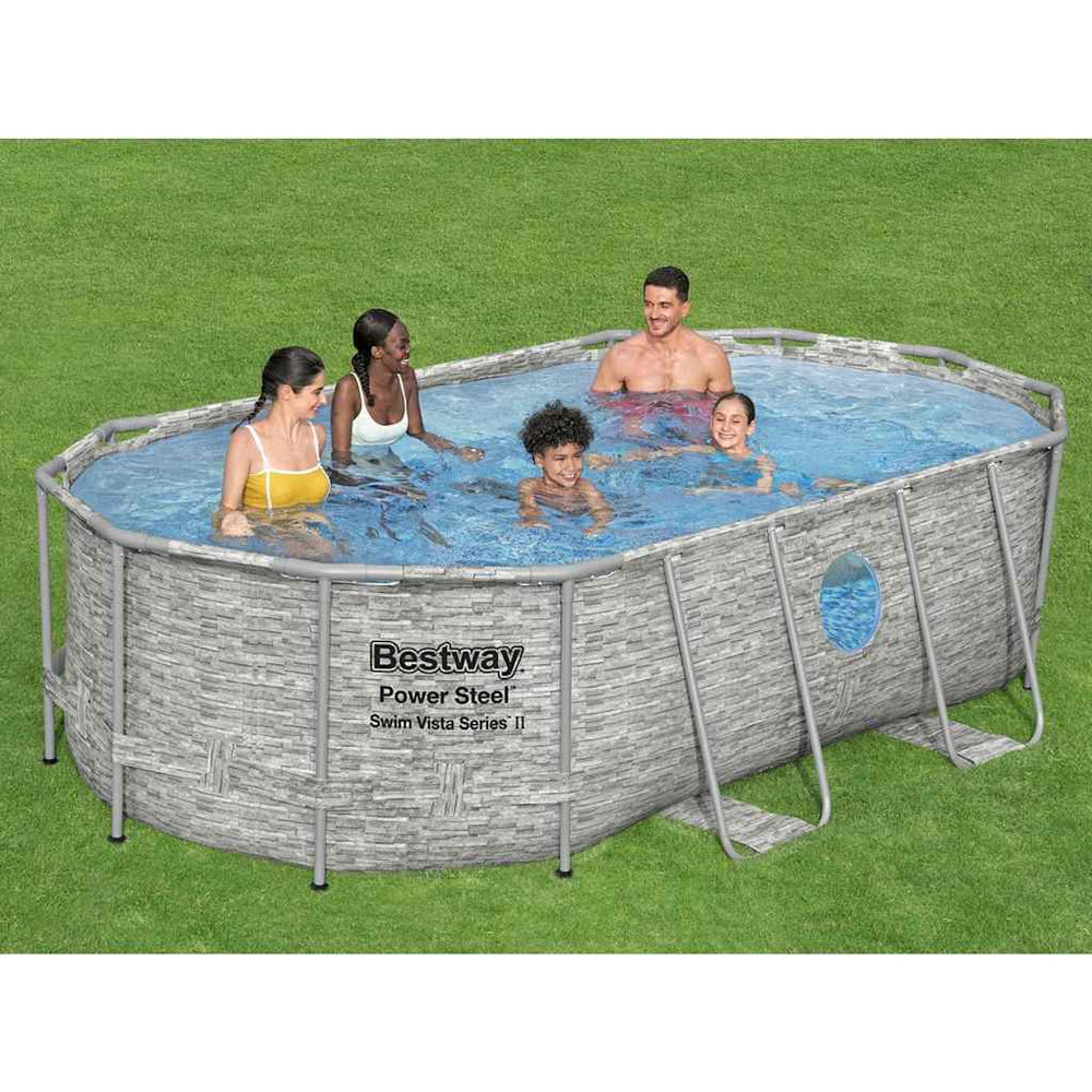 Power Steel Oval Pool Set 427x250x100 cm