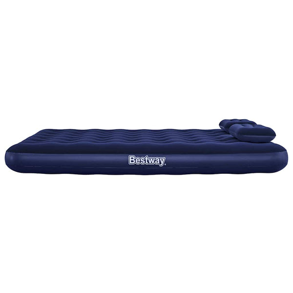Bestway Luftbett mit Kissen & Luftpumpe Beflockt 203×152×22 cm 67374