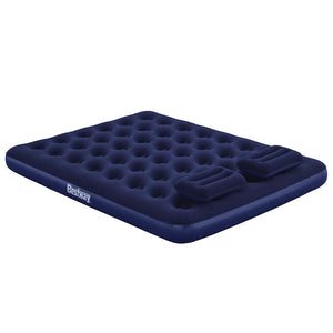 Bestway Luftbett mit Kissen & Luftpumpe Beflockt 203×152×22 cm 67374