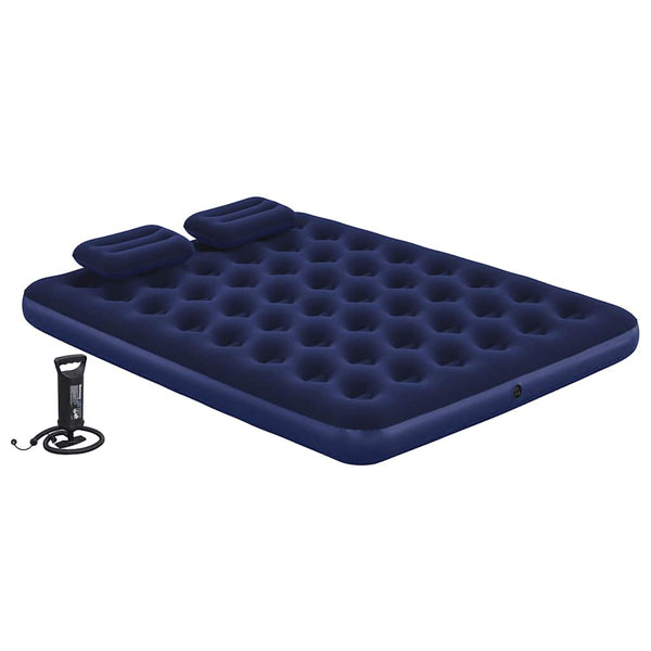 Bestway Luftbett mit Kissen & Luftpumpe Beflockt 203×152×22 cm 67374