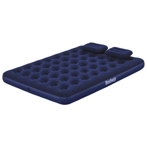 Bestway Luftbett mit Kissen & Luftpumpe Beflockt 203×152×22 cm 67374