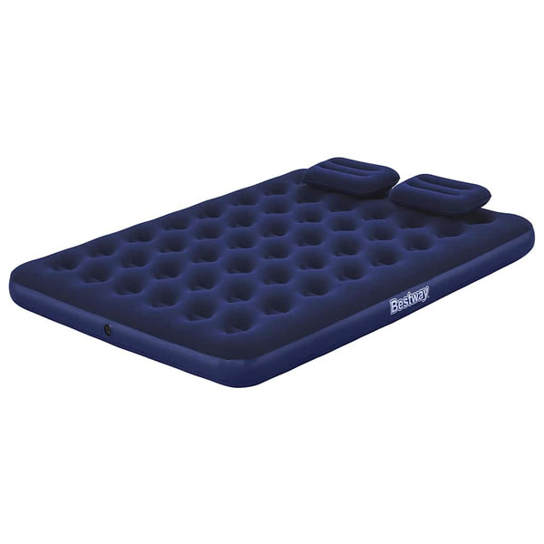 Bestway Luftbett mit Kissen & Luftpumpe Beflockt 203×152×22 cm 67374
