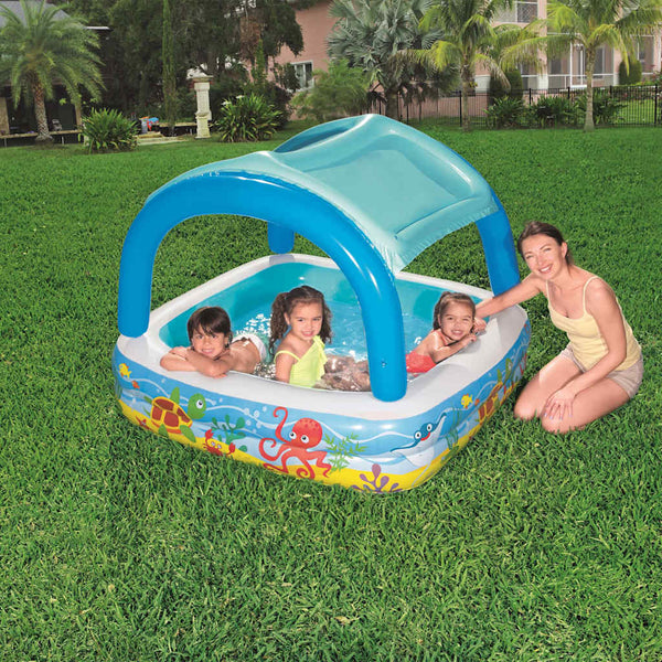 Bestway Planschbecken mit Baldachin Blau 140cm