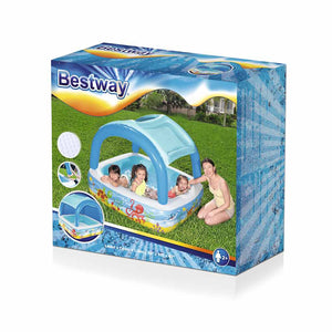 Bestway Planschbecken mit Baldachin Blau 140cm