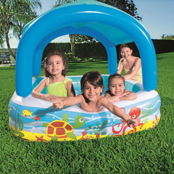 Bestway Planschbecken mit Baldachin Blau 140cm