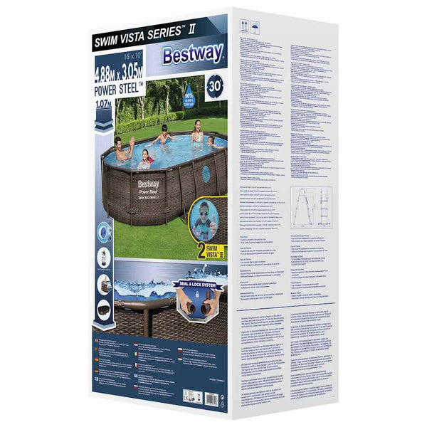 Bestway Power Steel Pool Set 488x305x107cm
