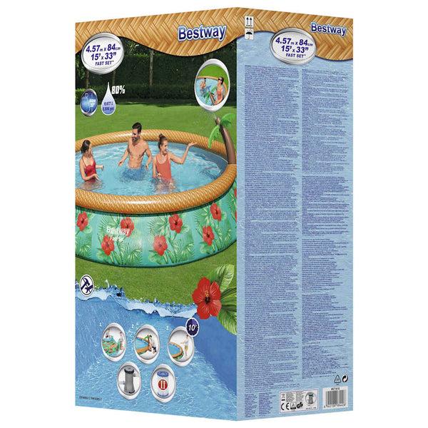 Bestway Paradise Palms Aufblasbares Pool-Set 457x84cm