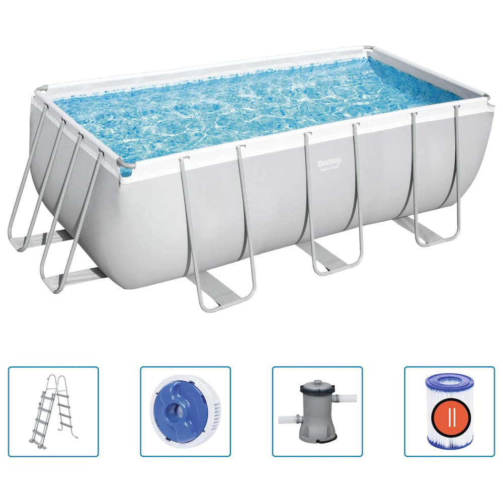 Bestway Power Steel Rechteckpool-Set 412x201x122 cm