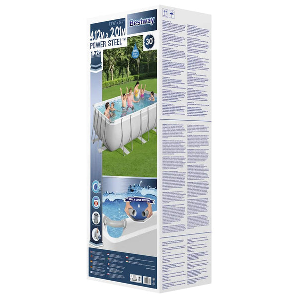 Bestway Power Steel Rechteckpool-Set 412x201x122 cm