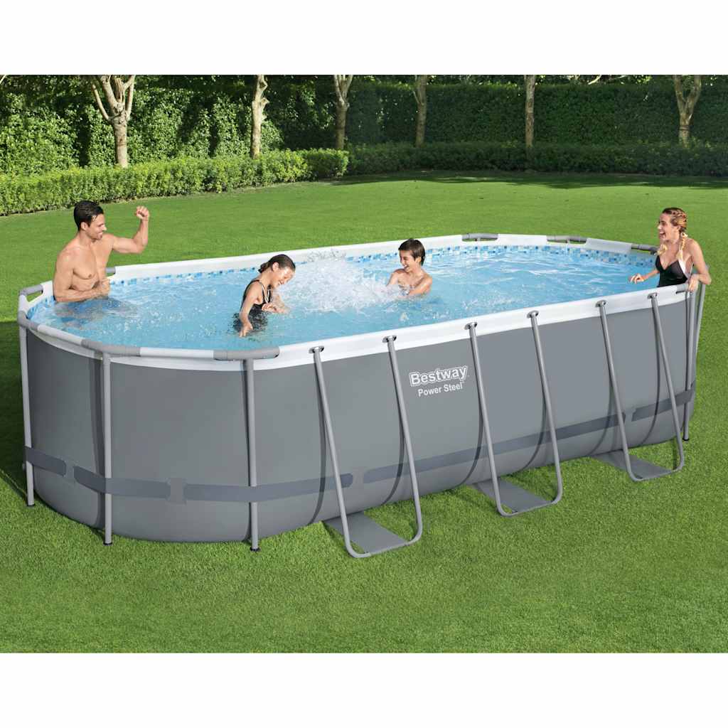 Bestway Power Steel Oval Pool 549x274x122 cm