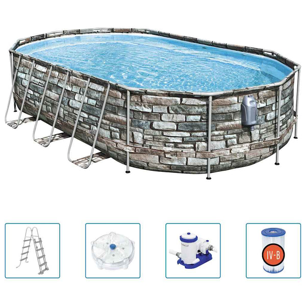 Bestway Power Steel Oval Pool Set