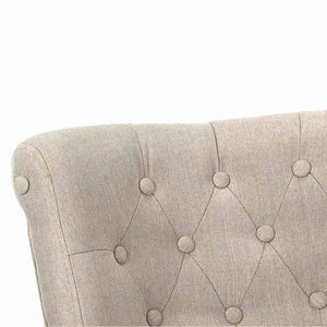 vidaXL Chaise française crème Tissu