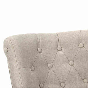 Französische Stühle Creme Stoff 2er Set