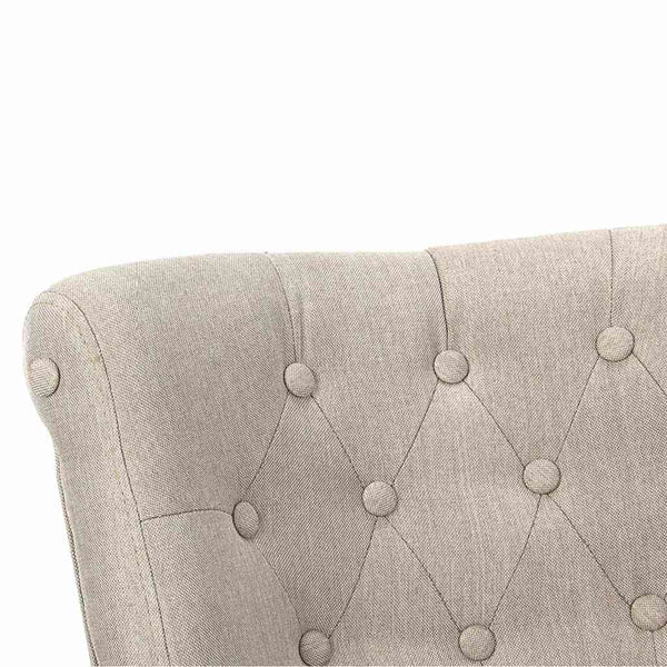 Französische Stühle Creme Stoff 2er Set