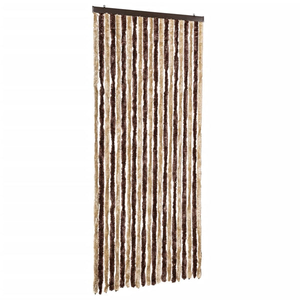 Insektenschutz-Vorhang Beige und Hellbraun 90x220 cm Chenille