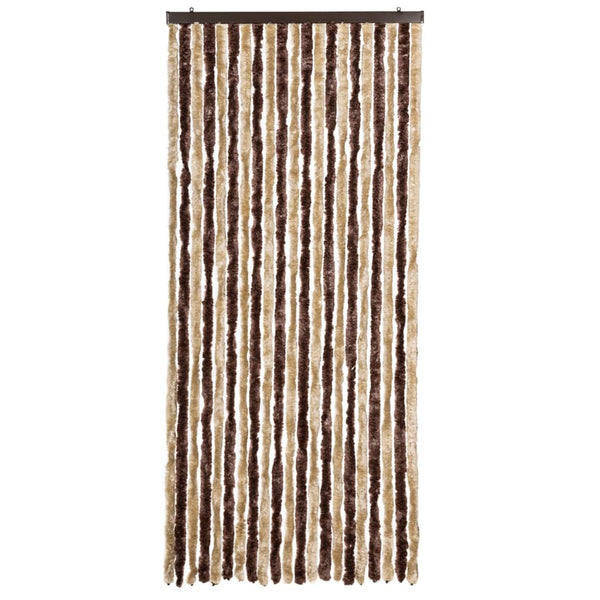 Insektenschutz-Vorhang Beige und Hellbraun 90x220 cm Chenille
