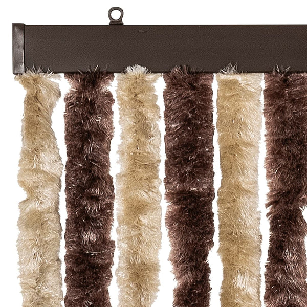 Chenille Insektenschutzvorhang Beige/Hellbraun 90x220cm