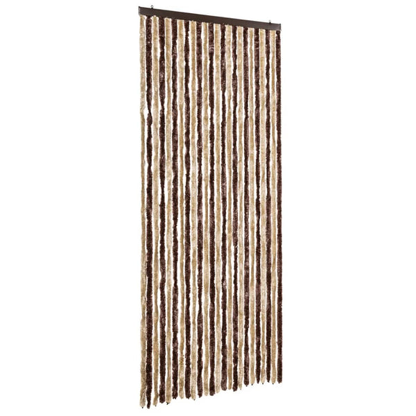 Chenille Insektenschutzvorhang 100x220 cm Beige/Hellbraun