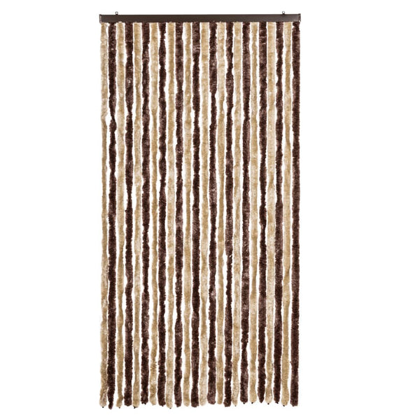 Chenille Insektenschutzvorhang 100x220 cm Beige/Hellbraun