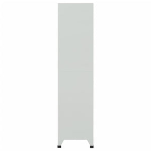 Schließfachschrank mit 6 Fächern Stahl 90x45x180 cm Grau