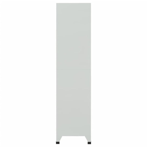 Schließfachschrank mit 6 Fächern Stahl 90x45x180 cm Grau