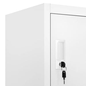 Schließfachschrank mit 9 Fächern Stahl 90x45x180 cm Grau