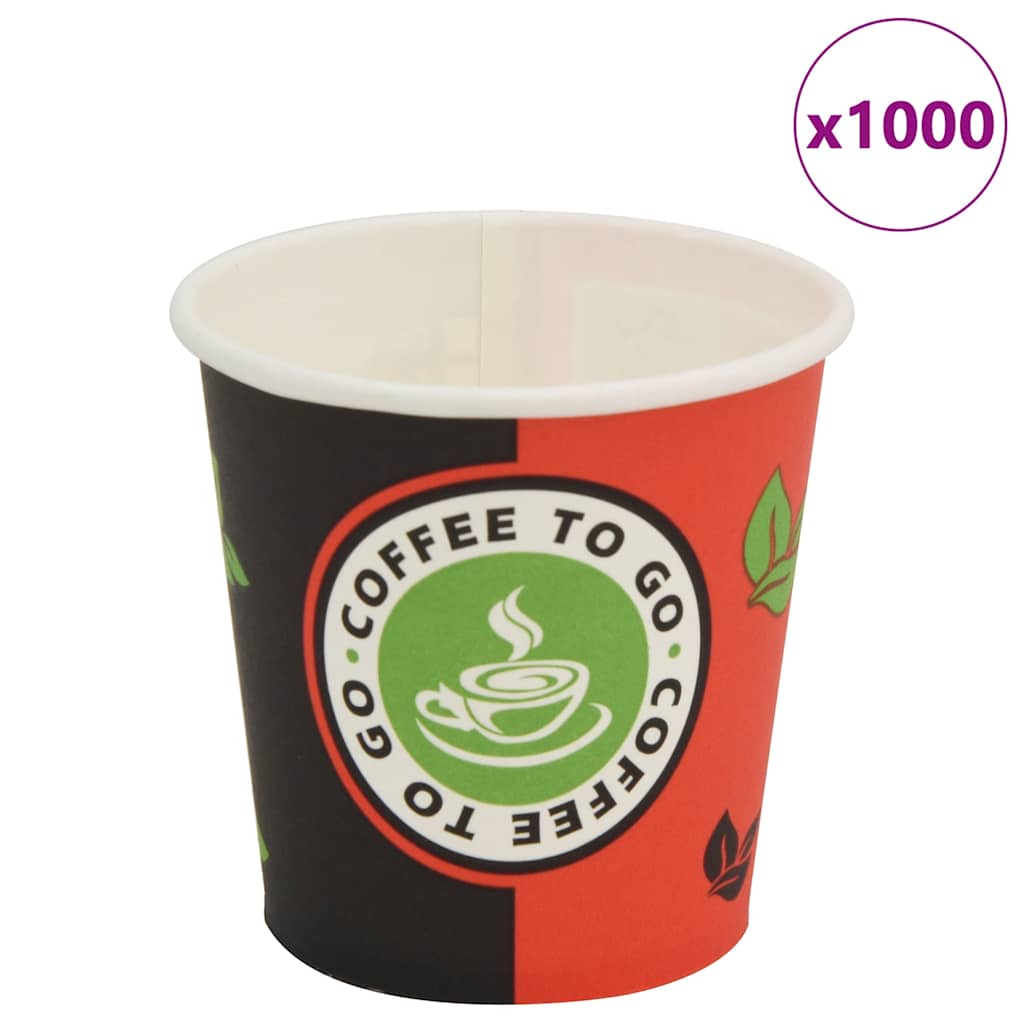 vidaXL Gobelets à café jetables en carton 120 ml (4 oz) 1000 pcs