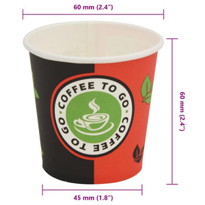 vidaXL Gobelets à café jetables en carton 120 ml (4 oz) 1000 pcs