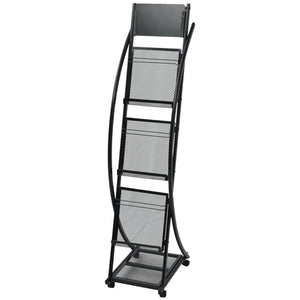 30098   Zeitschriftenständer 40 x 32 x 131 cm Schwarz A4