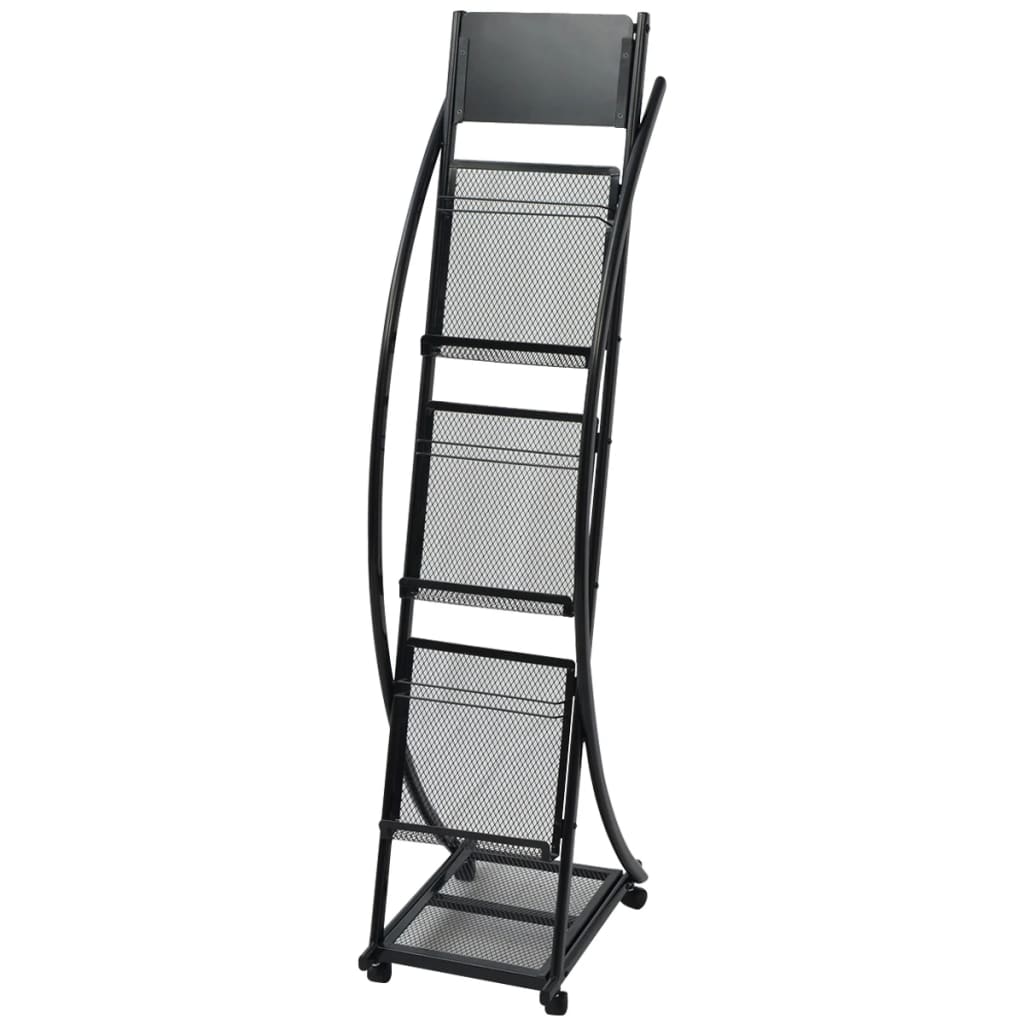 30098   Zeitschriftenständer 40 x 32 x 131 cm Schwarz A4