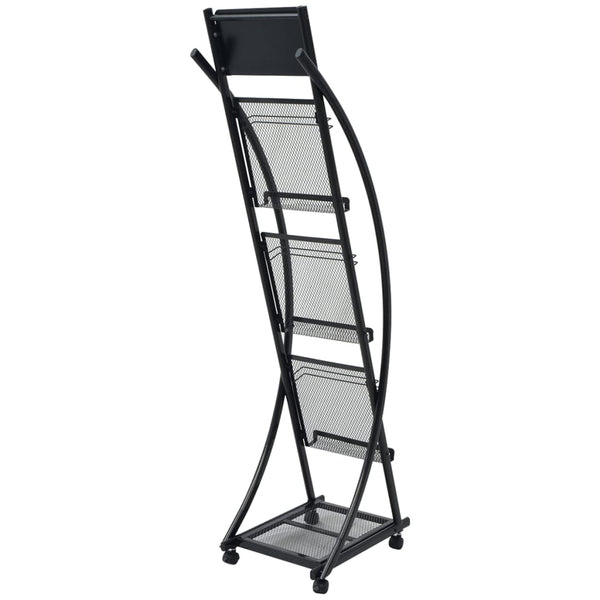 30098   Zeitschriftenständer 40 x 32 x 131 cm Schwarz A4