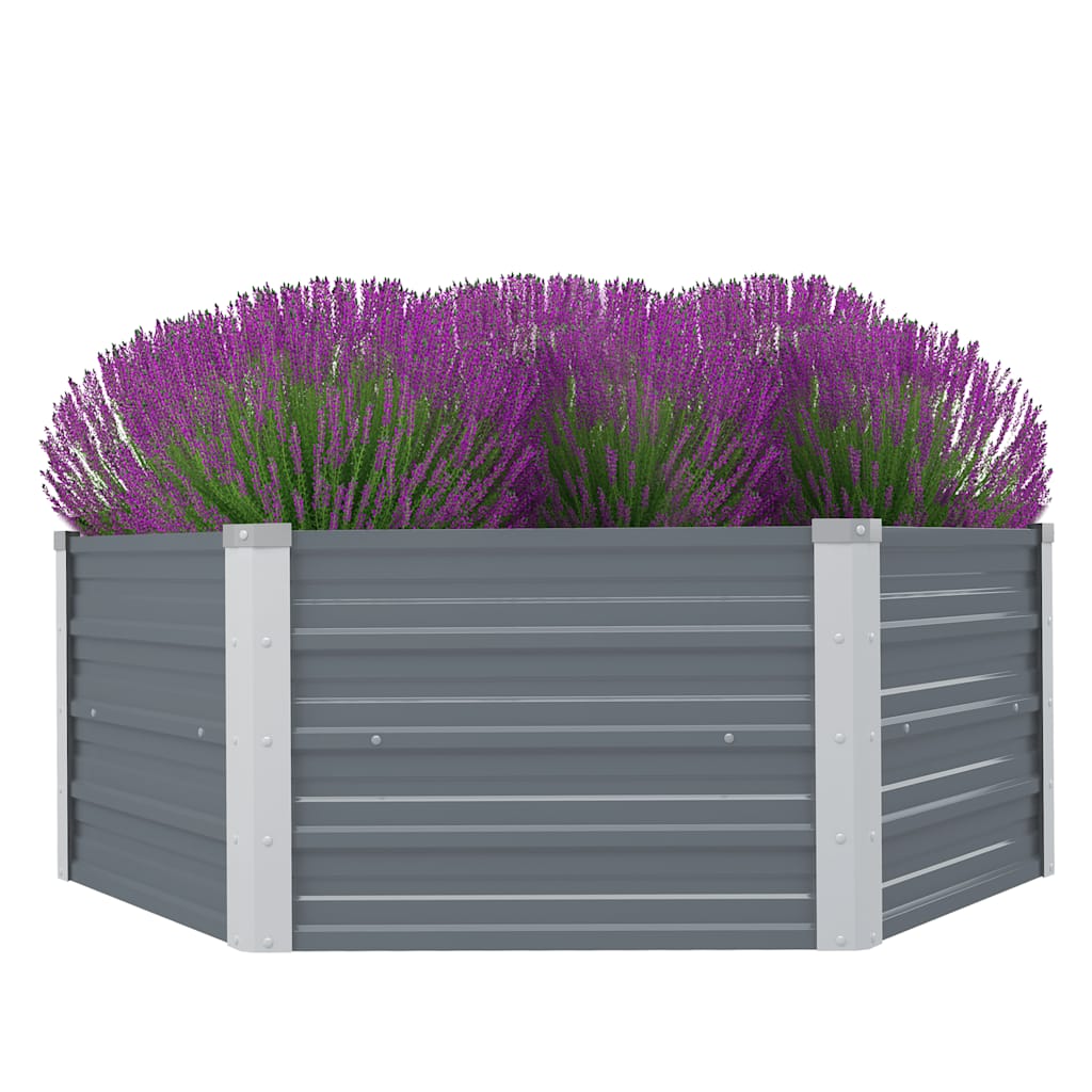 Hochbeet 129x129 cm Verzinkt Grau