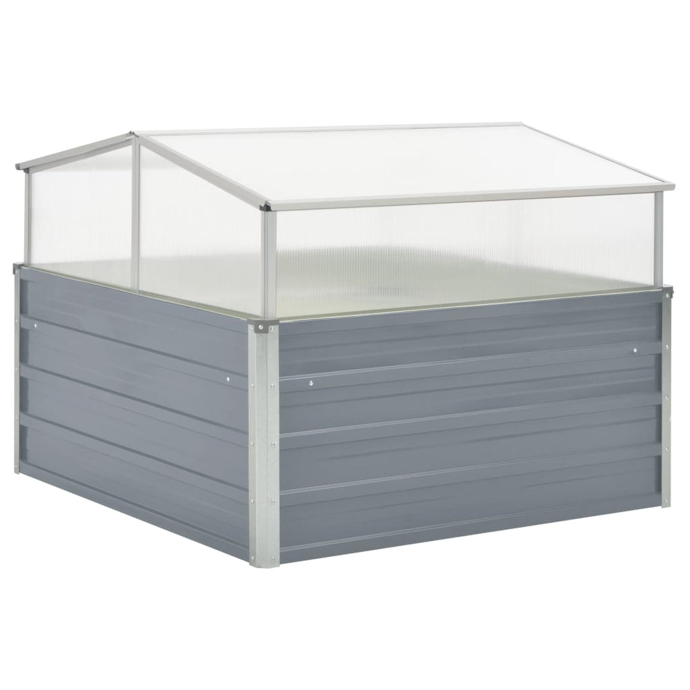 Gewächshaus Grau Verzinkt 100x100x85 cm