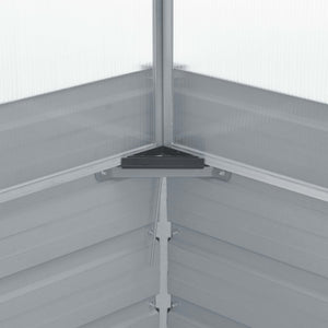 Gewächshaus Grau Verzinkt 100x100x85 cm