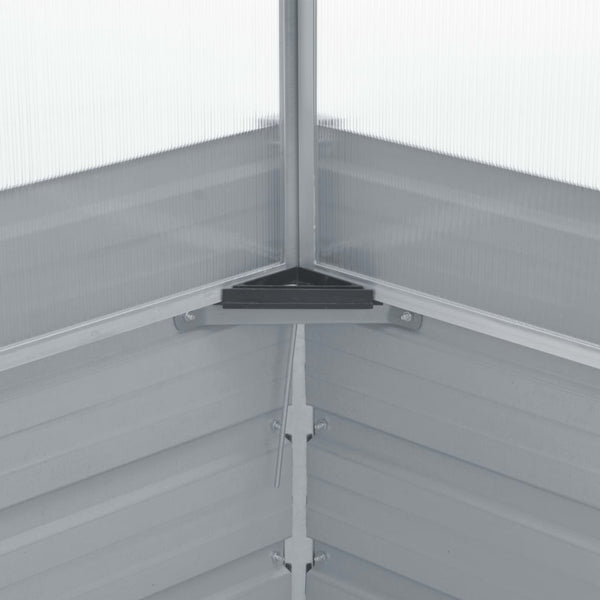 Gewächshaus Grau Verzinkt 100x100x85 cm