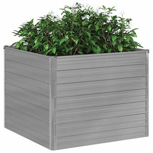 Hochbeet Grau 100x100x77cm Verzinkt