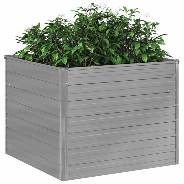 Hochbeet Grau 100x100x77cm Verzinkt