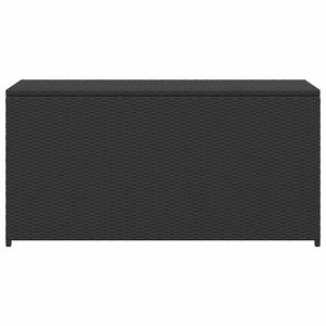 Garten Auflagenbox Schwarz 120 cm Poly Rattan