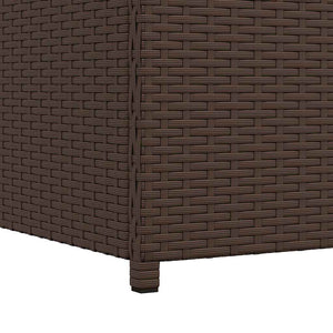 Garten Auflagenbox Braun Poly Rattan 120 cm