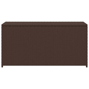 Garten Auflagenbox Braun Poly Rattan 120 cm