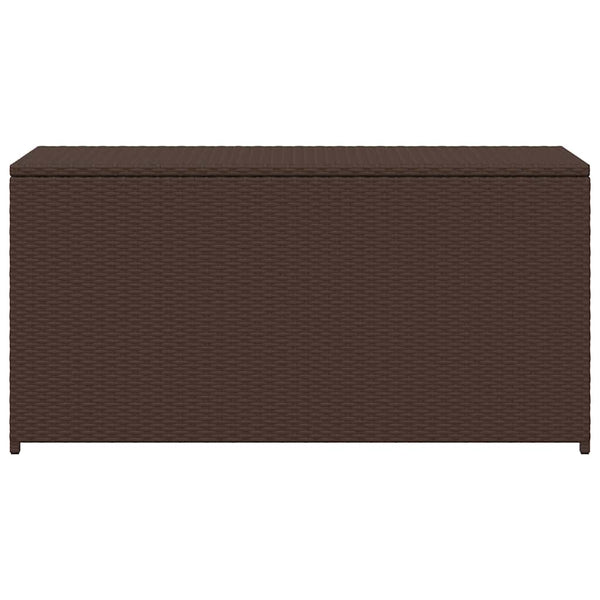 Garten Auflagenbox Braun Poly Rattan 120 cm