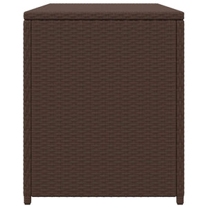 Garten Auflagenbox Braun Poly Rattan 120 cm