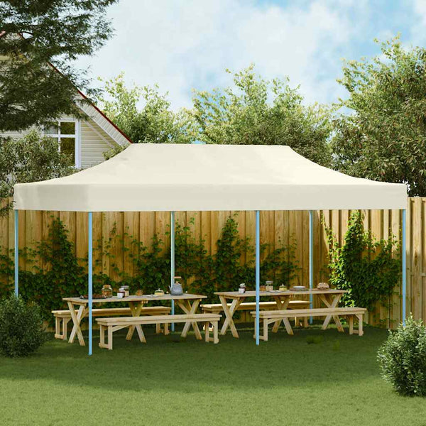 Faltzelt Pop-Up 3x6m Cremeweiß