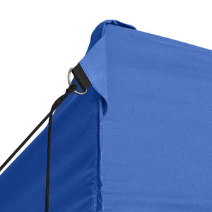 Blaues Faltzelt Pop-Up mit 4 Seitenteilen 3x4,5m