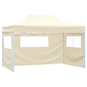 Faltzelt Pop-Up 3x4,5m Cremeweiß mit 4 Seitenteilen