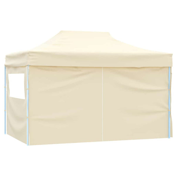 Faltzelt Pop-Up 3x4,5m Cremeweiß mit 4 Seitenteilen